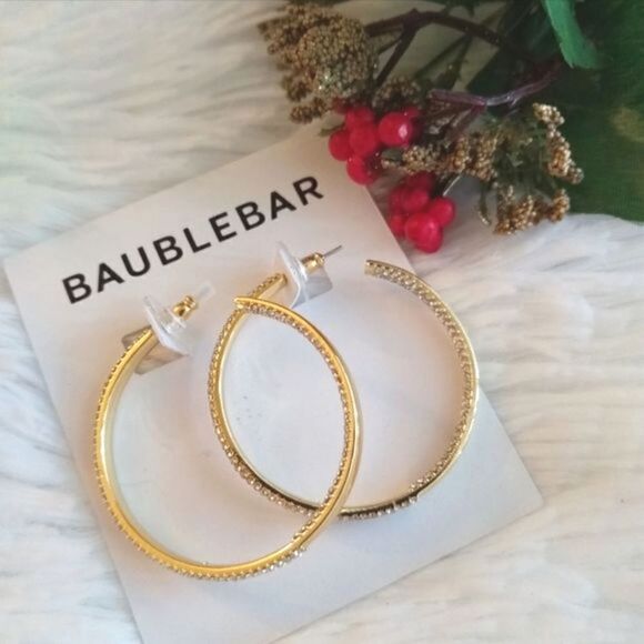 BaubleBar Gold-toned Hoop Earrings - Picture 1 of 2